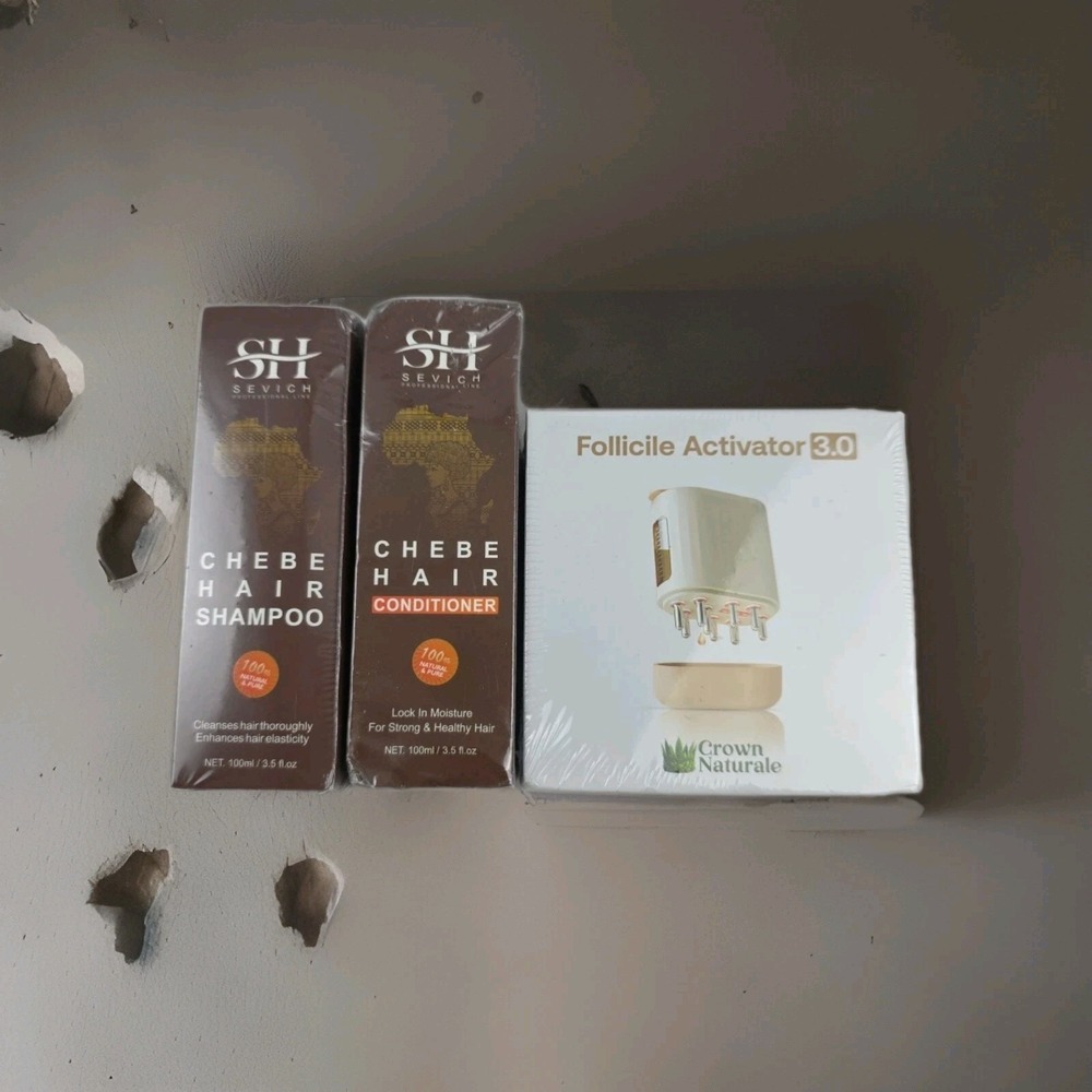 Sevich Chebe Hair Shampoo & Conditioner 100% Natural & Pure - 3.5 fl oz each NIB